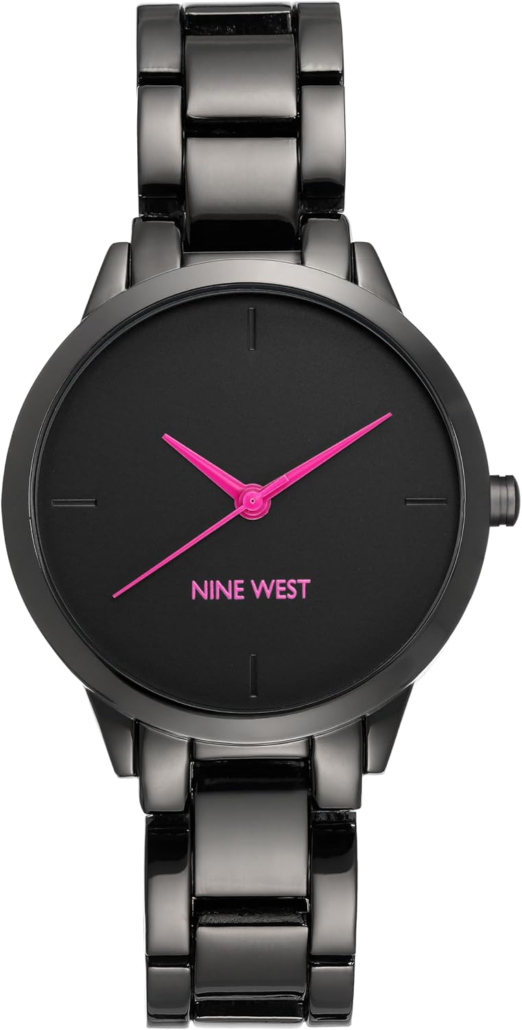 Nine West Reloj de pulsera Gunmetal para mujer