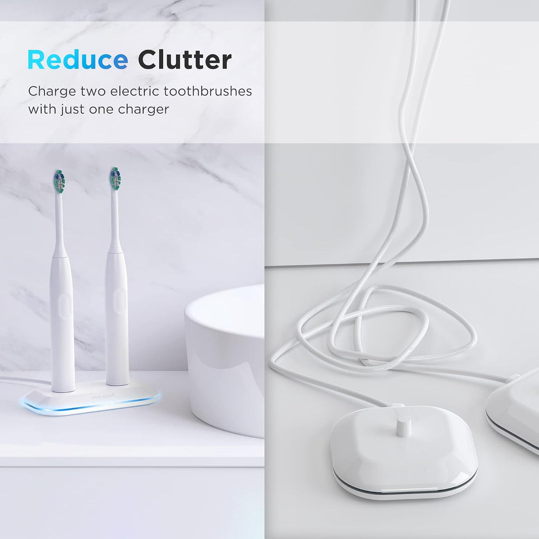 Galvanox Cargador de cepillo de dientes dual 2 en 1 compatible con...
