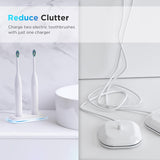 Galvanox Cargador de cepillo de dientes dual 2 en 1 compatible con...