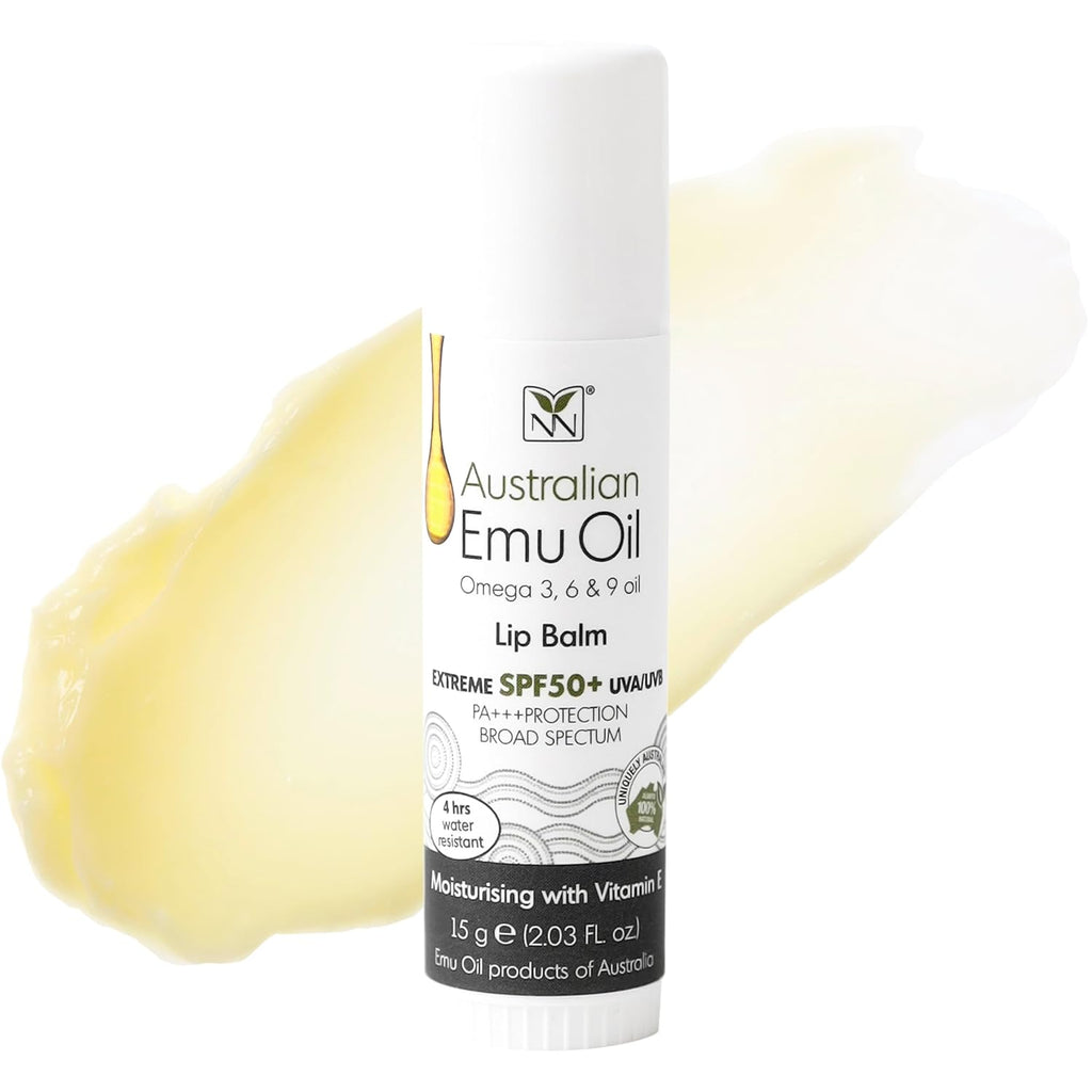 Emu Oil - Bálsamo labial hidratante con protección solar extrema SP...