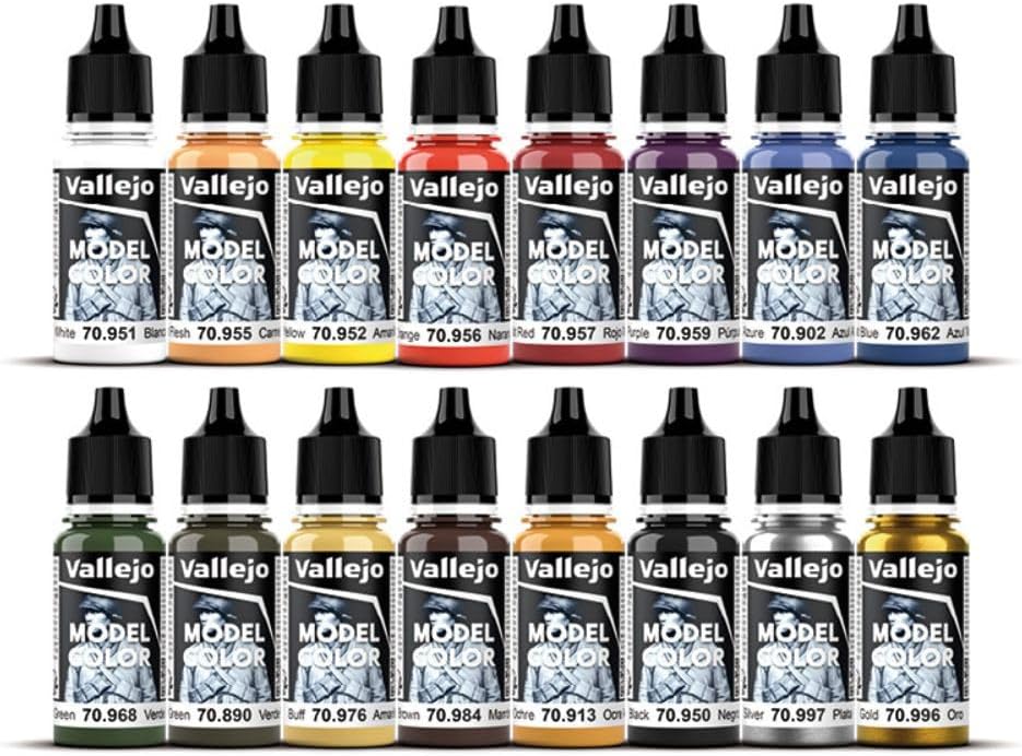Vallejo Basic Colors - Juego de pintura acrílica de Estados Unidos, 16