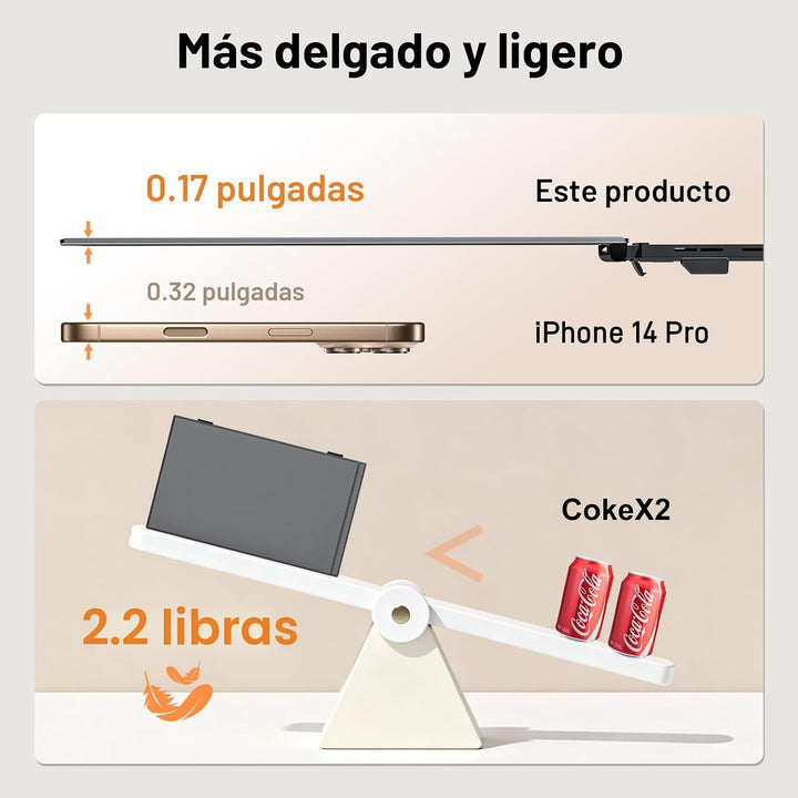Vixtan Extensor de pantalla ultraligero para laptop de 2.2 libras,...