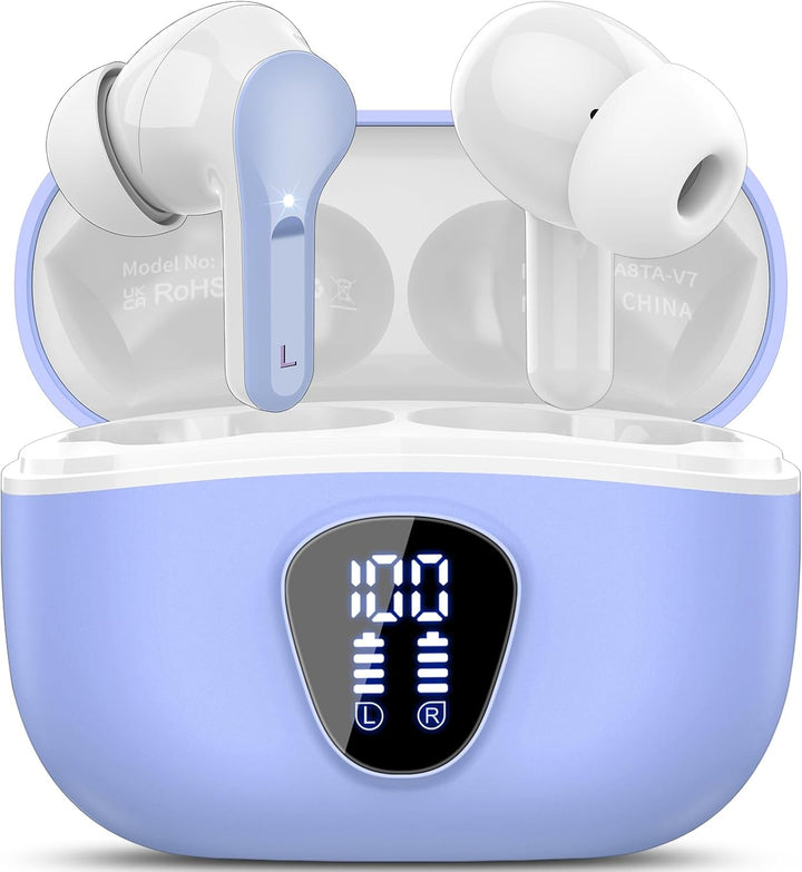 Auriculares inalámbricos, Bluetooth 5.4, estéreo de alta fidelidad,...