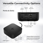 Estación de acoplamiento USB-C G6 de 100 W con puertos HDMI, DisplayPort y