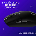 Logitech G Ratón inalámbrico para juegos 305 Lightspeed - Negro
