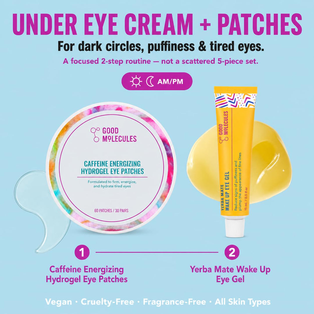 Good Molecules - Kit de ojos energizante - Gel de ojos Yerba Mate W...