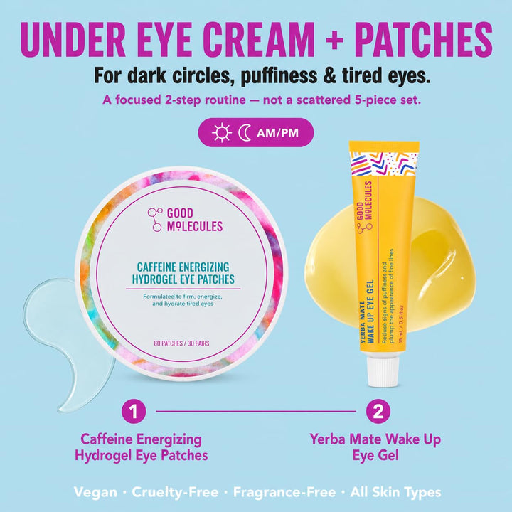 Good Molecules - Kit de ojos energizante - Gel de ojos Yerba Mate W...