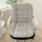 Cojín de asiento de oficina con respaldo de felpa para silla de juegos, cojín antideslizante para silla de escritorio, 18.8 x 35.4 pulgadas