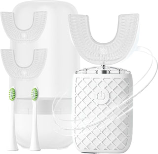 yeklike Sonic Cepillo de dientes eléctrico en forma de U para adult...