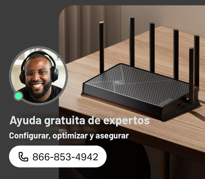 TP-Link Enrutador WiFi 7 de doble banda BE6500 (BE400) - Puertos du...