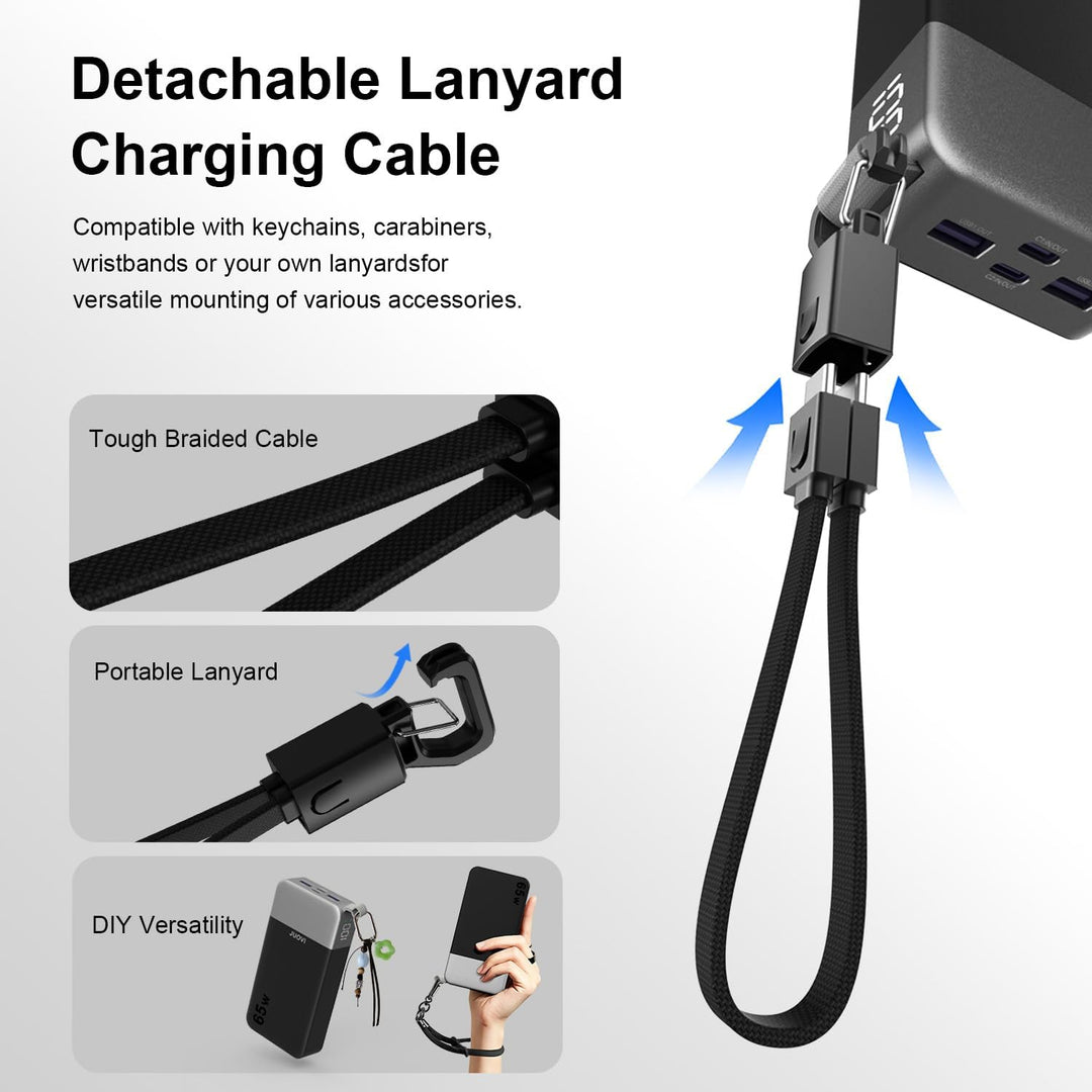 JUOVI Banco de energía de 20000 mAh 45 W + cargador portátil de 65...