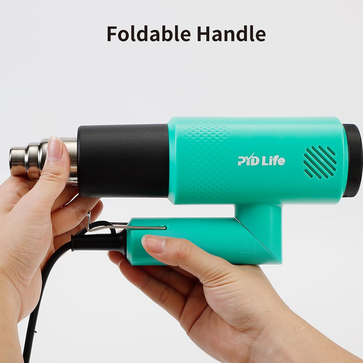 PYD Life Pistola sopladora de calor para sublimación en blanco Película de envoltura retráctil Pistola de aire caliente de 110 V para control de temperatura de envoltura retráctil con ajustes de 2