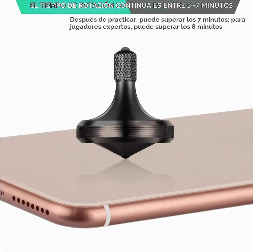 Giroscopio giratorio de metal de precisión, bien hecho de acero inoxidable, giro de larga duración que supera los 8 minutos, juguete de escritorio EDC, equilibrio perfecto, fácil de usar