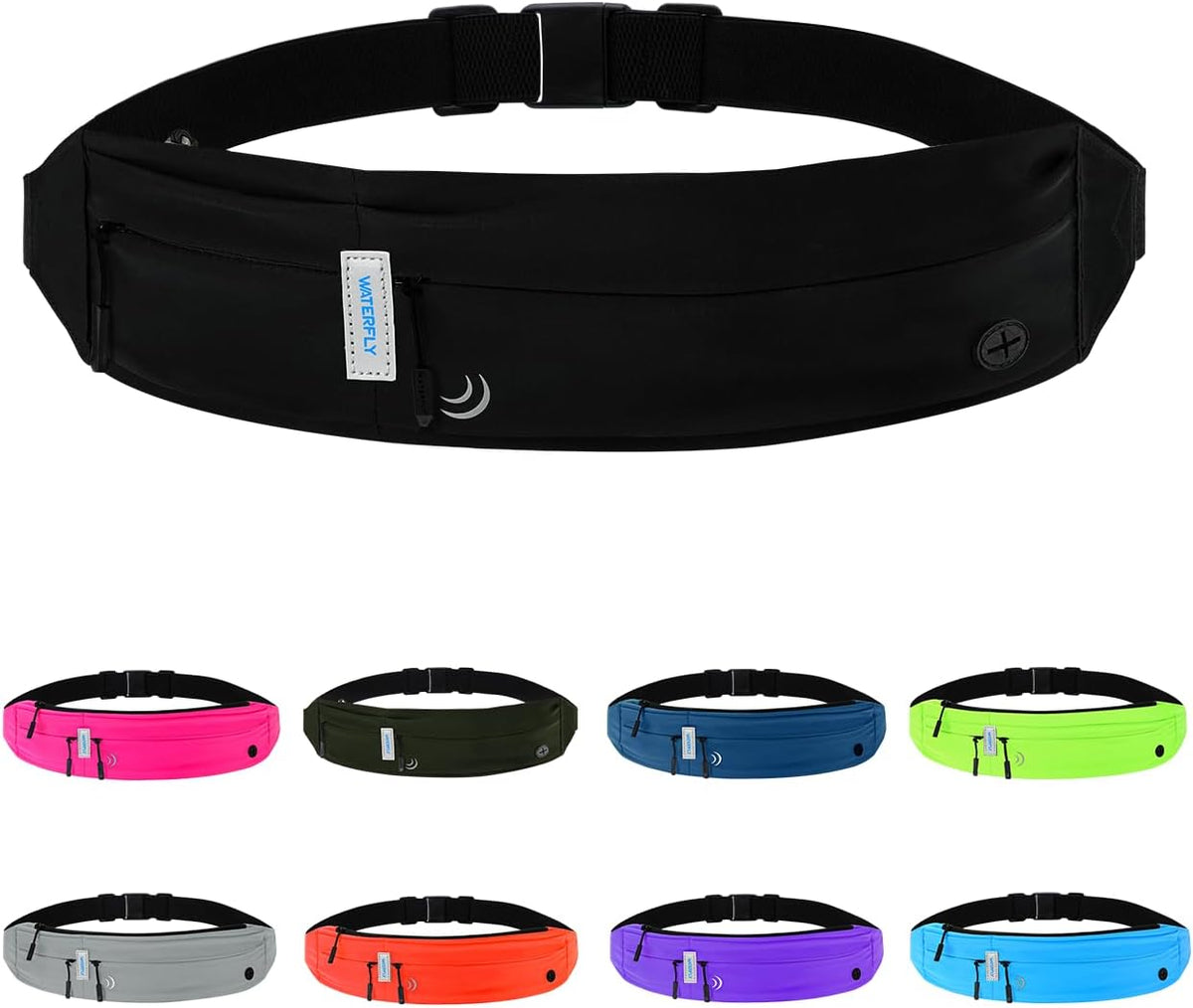 WATERFLY Cangurera para correr con cinturón para hombre: cinturón de