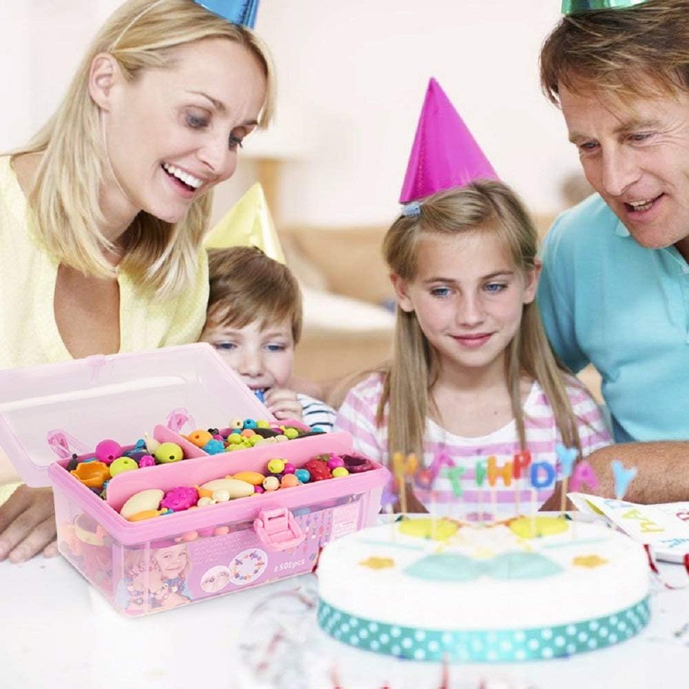 GILI Pop Beads - Kit de fabricación de joyas para niñas de 3, 4, 5, 6, 7, 8 años, juguetes de artes y manualidades para niños de 4 a 8 años, collar, pulsera, creatividad, juego de broches a presión,