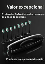 Cepillo de dientes AquaSonic Black Series, ultrablanqueador, 8 cabe...