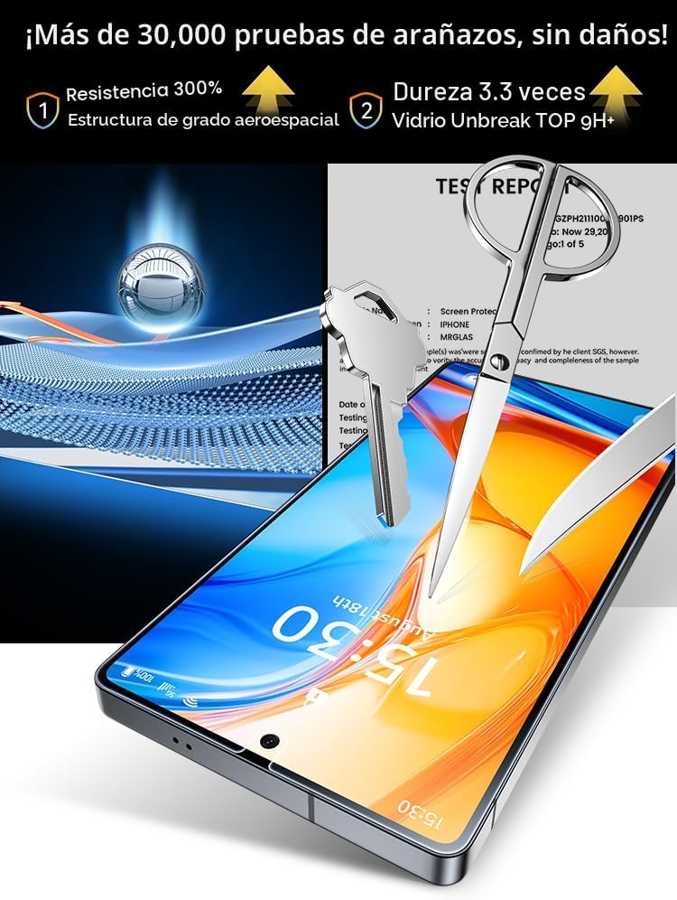 TOP 9H+ Paquetes 2+2 para Protector de Pantalla Samsung Galaxy S25 Ultra 6.9''