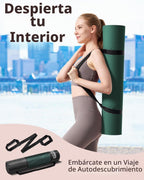 YOTTOY Esterilla de Yoga, 72"x 32"x1/3" Extra Ancha Antideslizante para Ejercicio Fitness Yoga, Esterillas Ecológicas de TPE para Ejercicio para Mujeres y Hombres Entrenamiento en Casa con Bolsa con