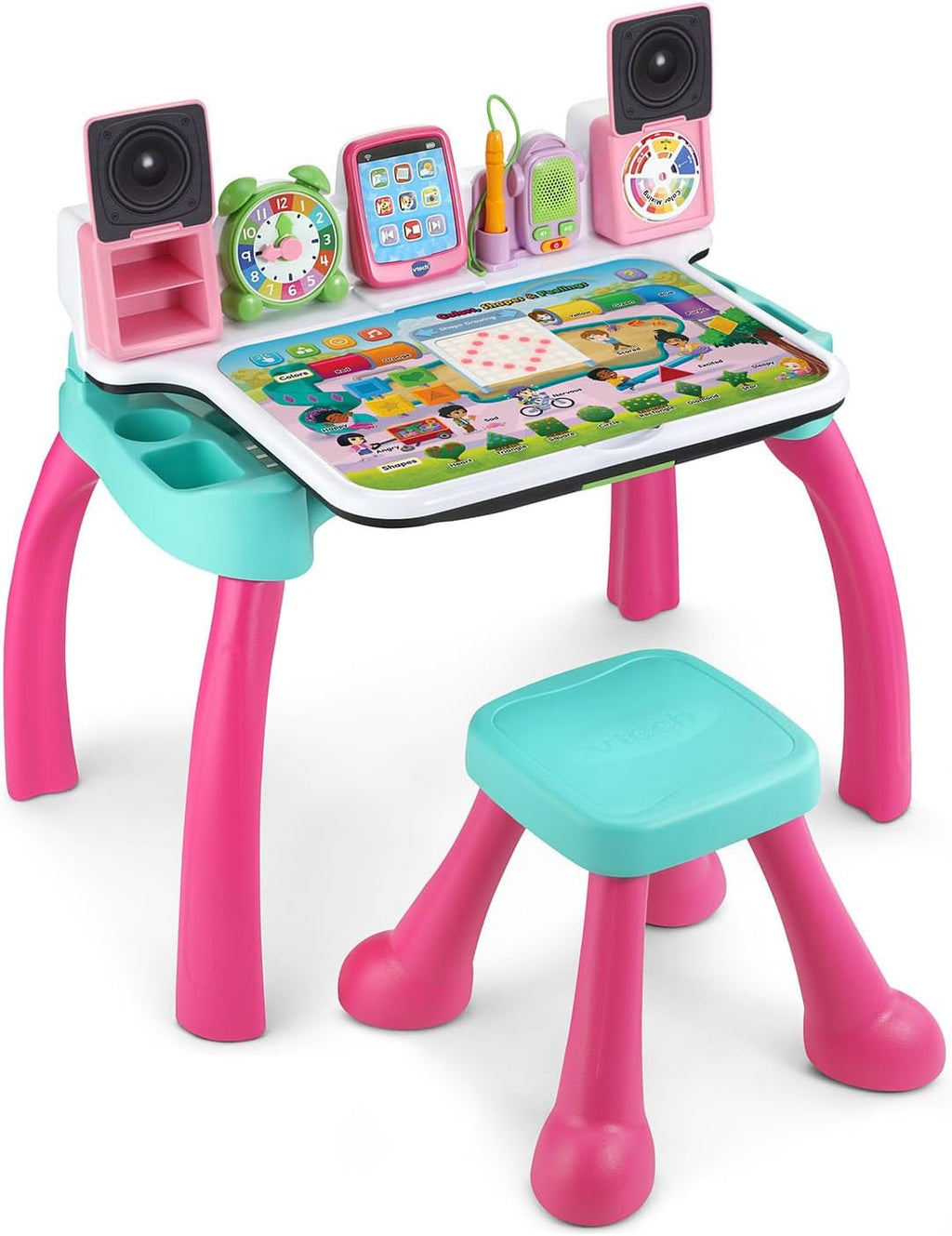 VTech - Escritorio de actividades Deluxe para explorar y escribir (embalaje sin frustraciones), color rosa