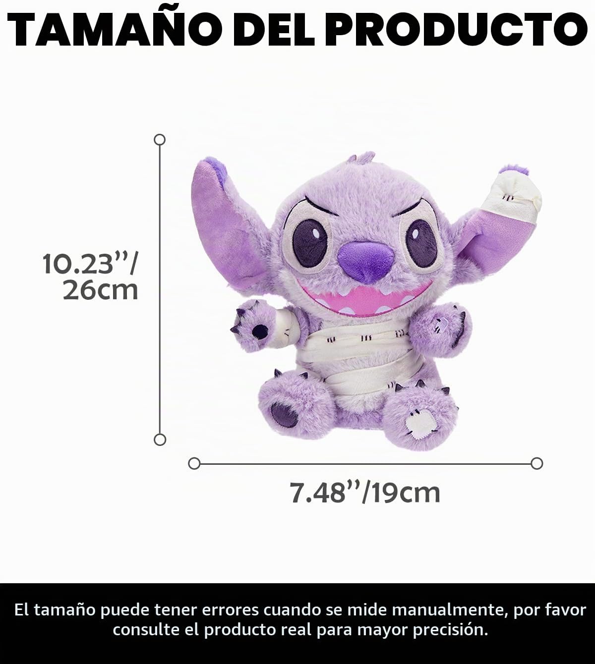 MINISO Disney Stitch Halloween Plush, 10-Inch Mummy Stuffed Animal Toy