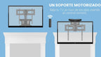 MOUNT-IT! Soporte de pared motorizado para TV con chimenea | Soporte de montaje de mantel eléctrico desplegable con control remoto, capacidad de peso de hasta 77 libras, altura ajustable, giratorio, compatible con VESA 600 x 400
