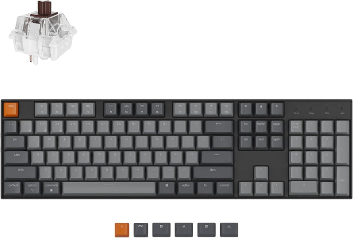 Keychron Teclado mecánico inalámbrico K10 de tamaño completo con 10...