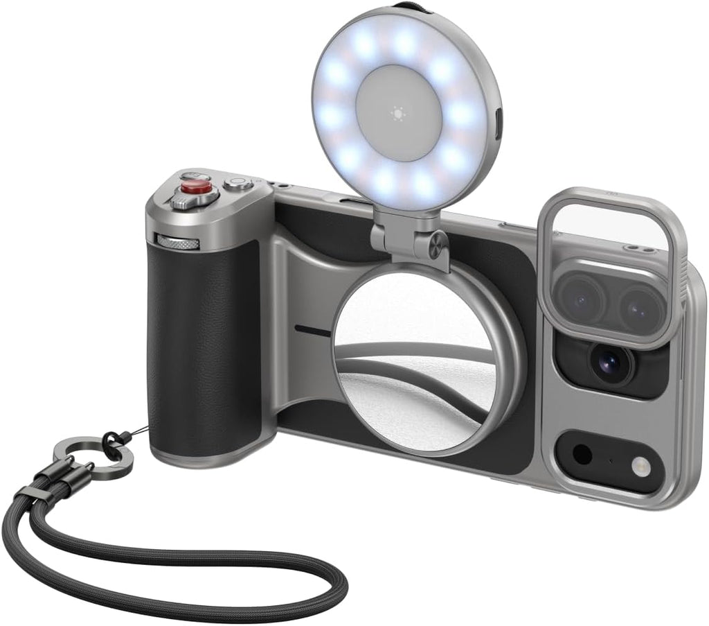 TELESIN Master Grip con luz C03 Selfie universal para iPhone/MagSafe