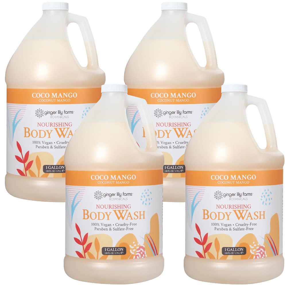 Ginger Lily Farms Botanicals - Jabón corporal nutritivo, mango de c...