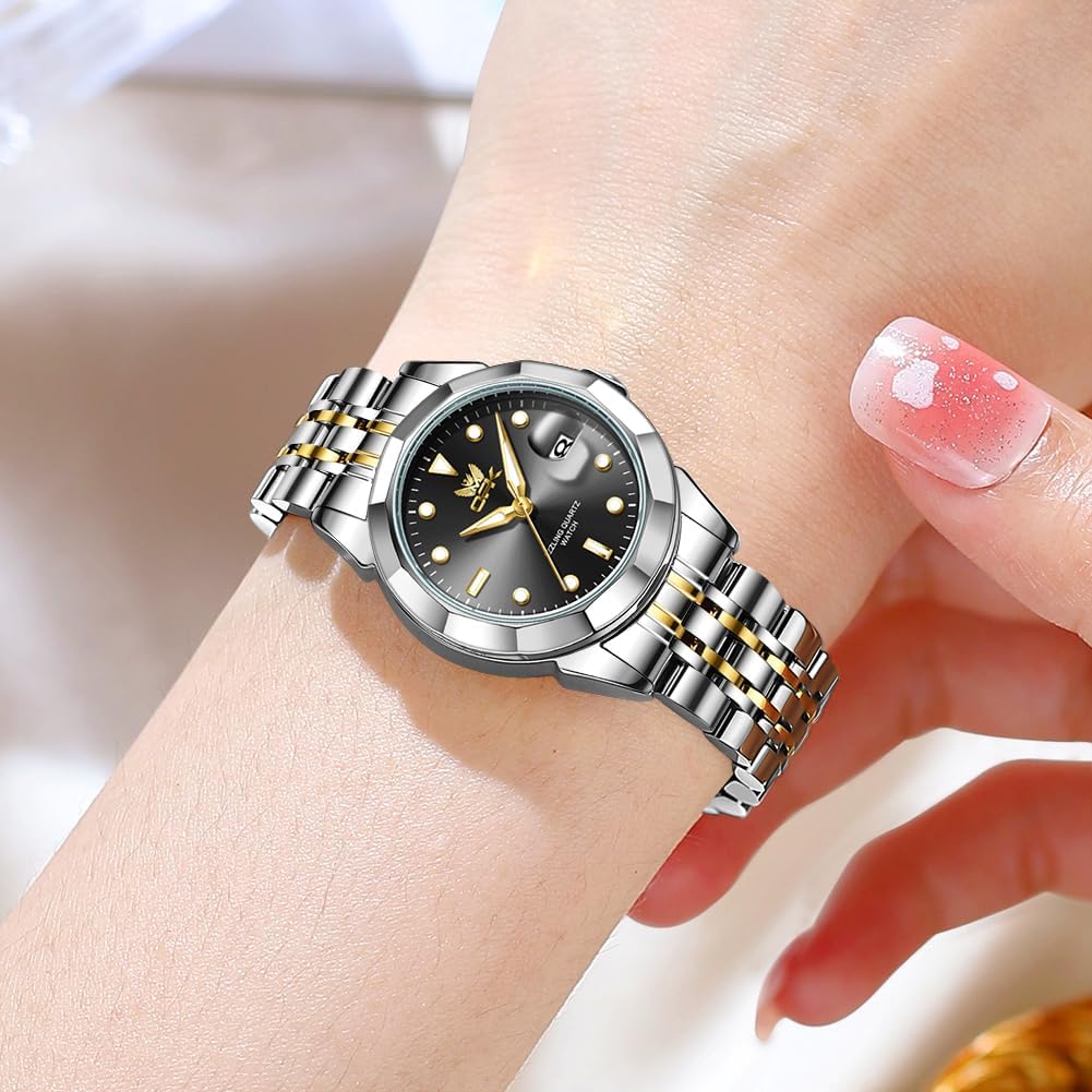 OPK Reloj de pulsera para mujer de acero inoxidable para mujer