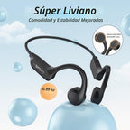 CXK Auriculares de conducción ósea, auriculares de oreja abierta actualizados 2026 con micrófono, IPX7 impermeable, audio equilibrado, tiempo de reproducción de 10 horas