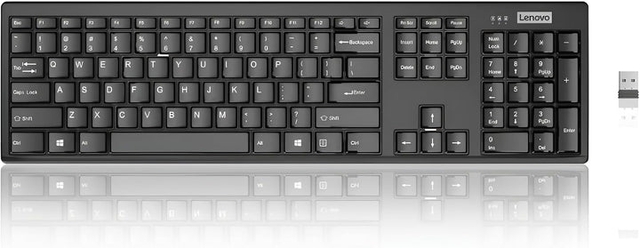 Lenovo Teclado compacto inalámbrico 100 - Teclado inalámbrico para...