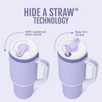 Ello Oasis - Vaso aislado de acero inoxidable de 30 onzas con pajilla