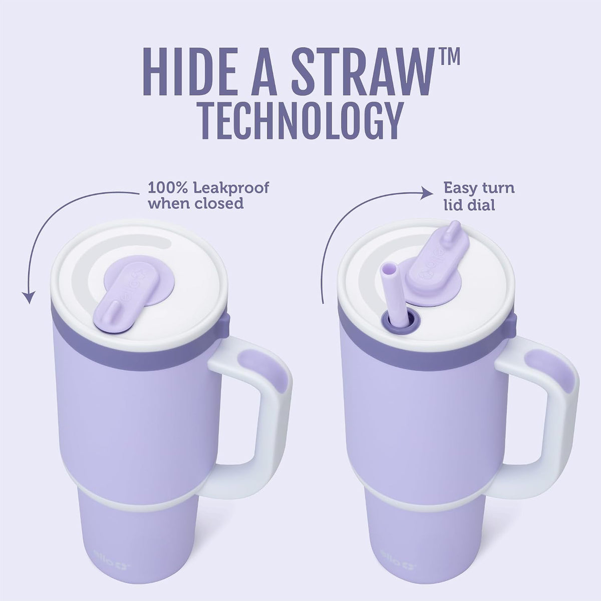 Ello Oasis - Vaso aislado de acero inoxidable de 30 onzas con pajilla
