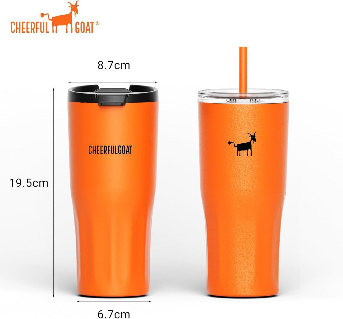 CHEERFUL GOAT Taza de viaje instantánea con forro de cerámica para café frío – Café de bolsillo especial 100% arábica, liofilizado para frescura, sin azúcar, sin aditivos, tapas dobles con tapa de