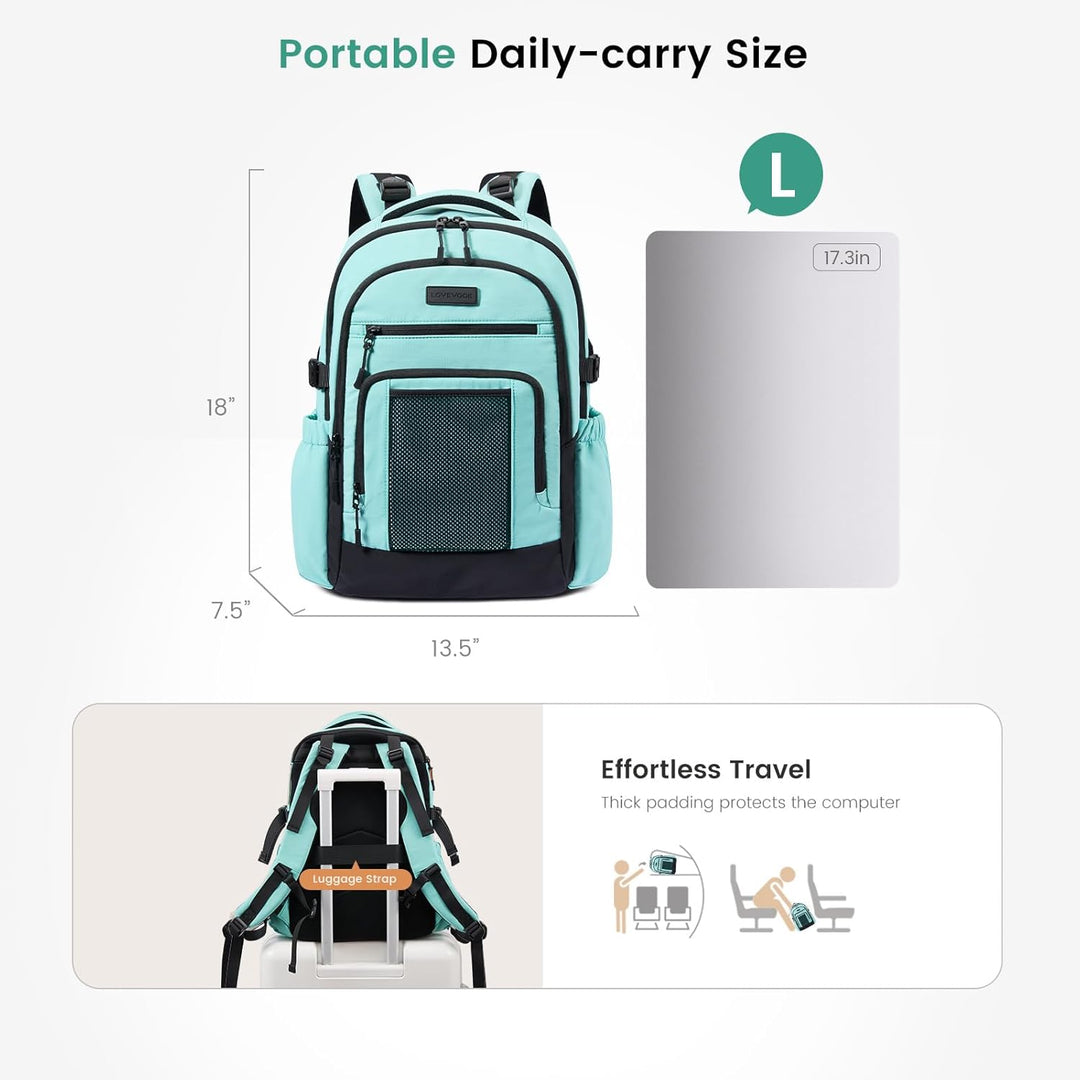 LOVEVOOK Mochila para laptop para mujer con portavasos grande, bols...