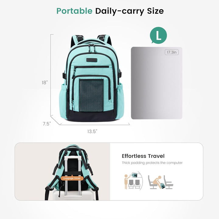 LOVEVOOK Mochila para laptop para mujer con portavasos grande, bols...