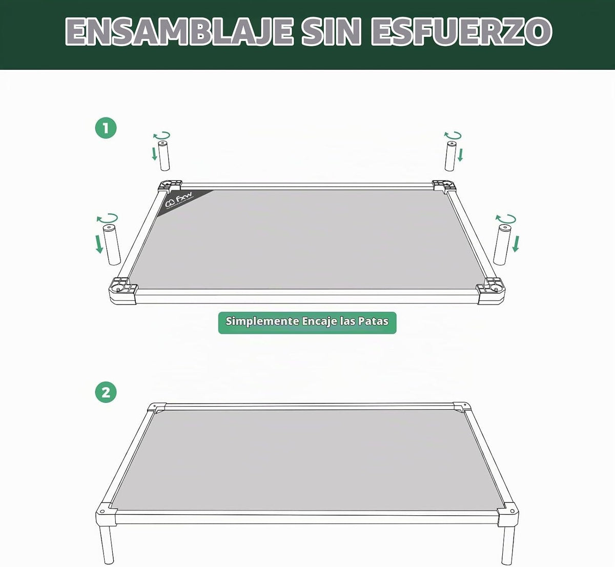 FXW TitanNest - Cama elevada para perros extra pequeños a prueba de