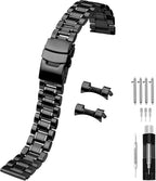 Juntan 20 mm / 22 mm Correa de reloj de acero inoxidable con extremo curvo y extremo recto para hombres y mujeres, correa de reloj de metal, pulsera de repuesto de liberación rápida con hebilla de