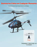 Helicóptero RC VEVOR, helicóptero de control remoto de 2.4GHz, avión RC de 3.5 canales para niños, 16 minutos de tiempo de vuelo, mantenimiento de altitud, despegue/aterrizaje de una tecla y luces LED
