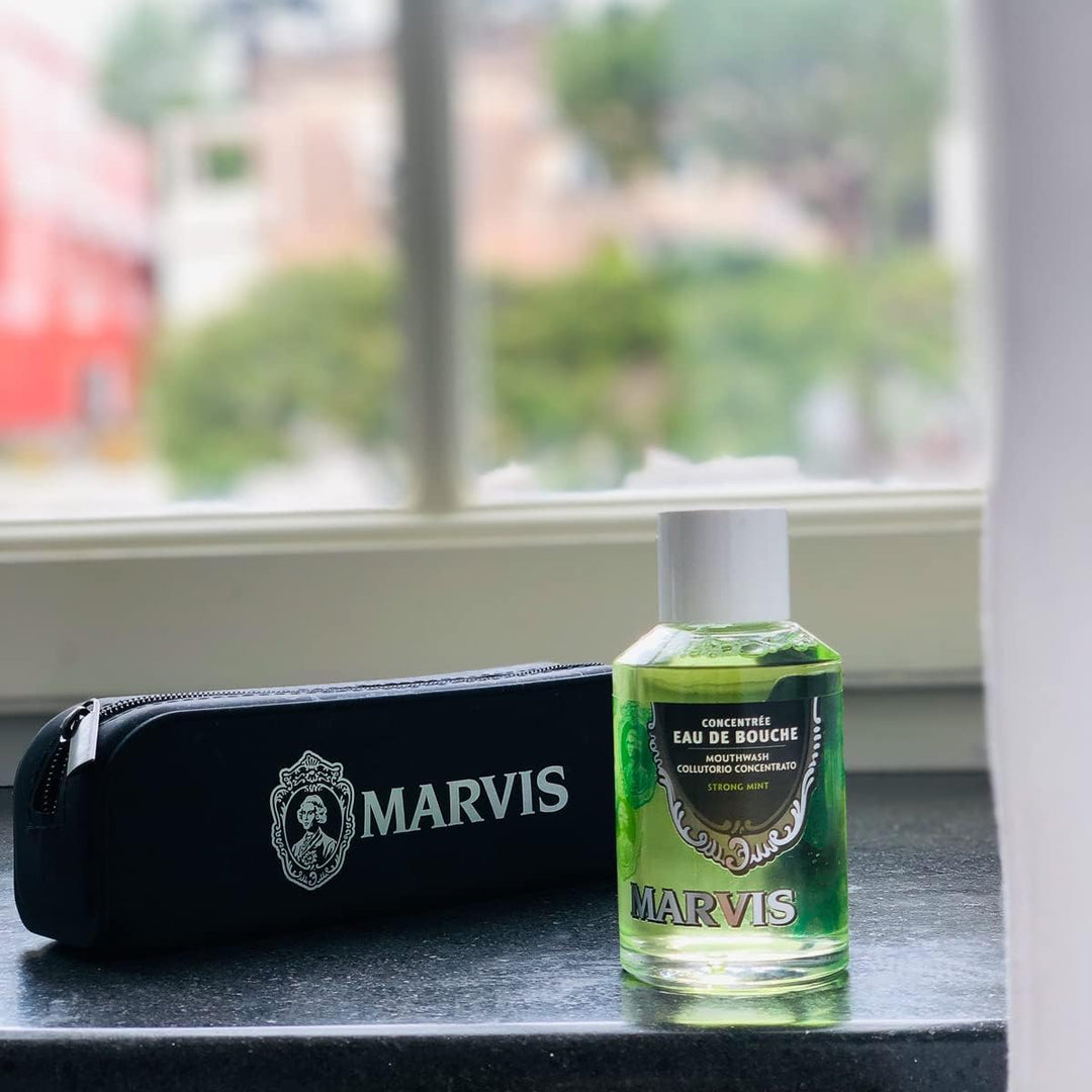 Marvis Enjuague bucal de menta fuerte, concentrado, 4.1 onzas líquidas