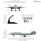 1:72 YF-23 Black Widow II Fighter Jet Kit de modelo de montaje