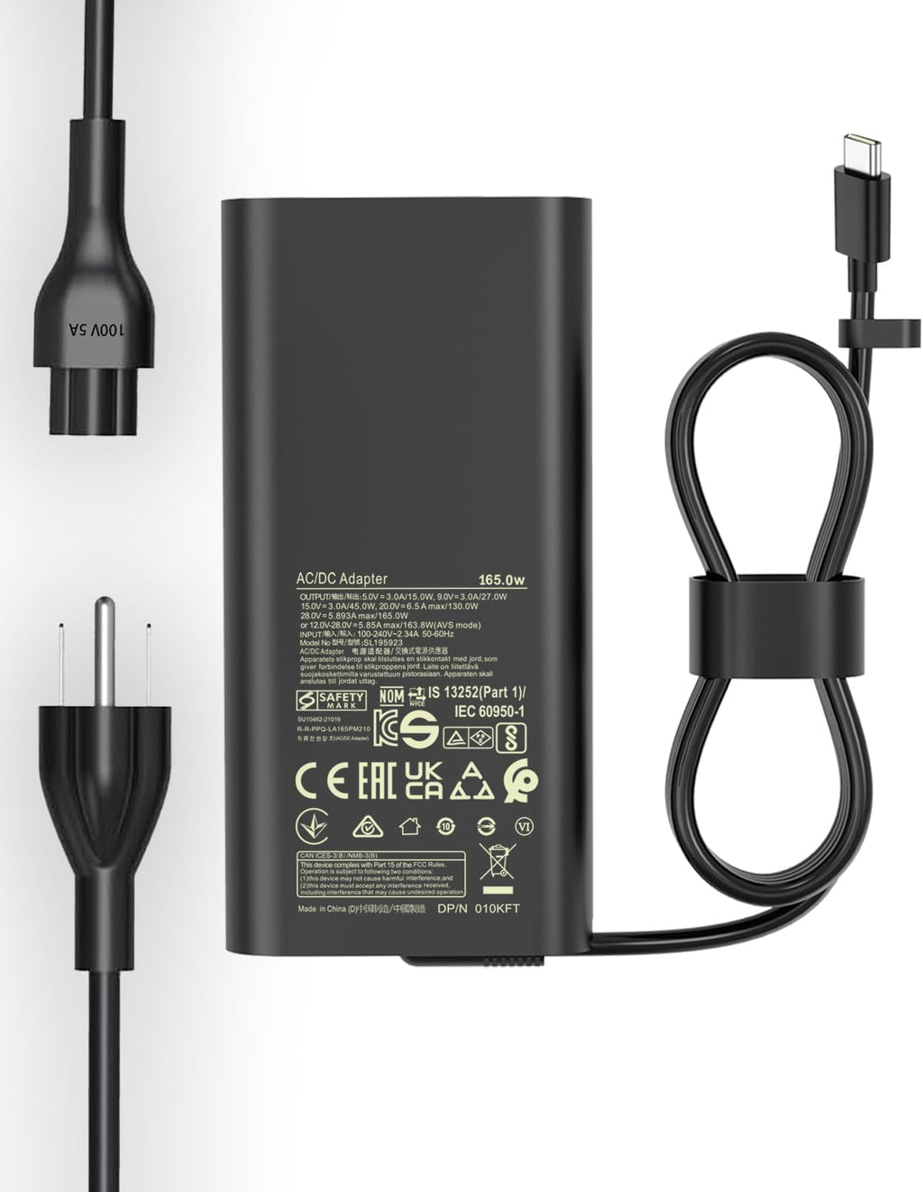 Adaptador GaN USB-C de 165 W compatible con Dell Pro Max 16/18 MB16250