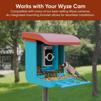 Wyze Bird Feeder - Funda para cámara con lente macro (azul)
