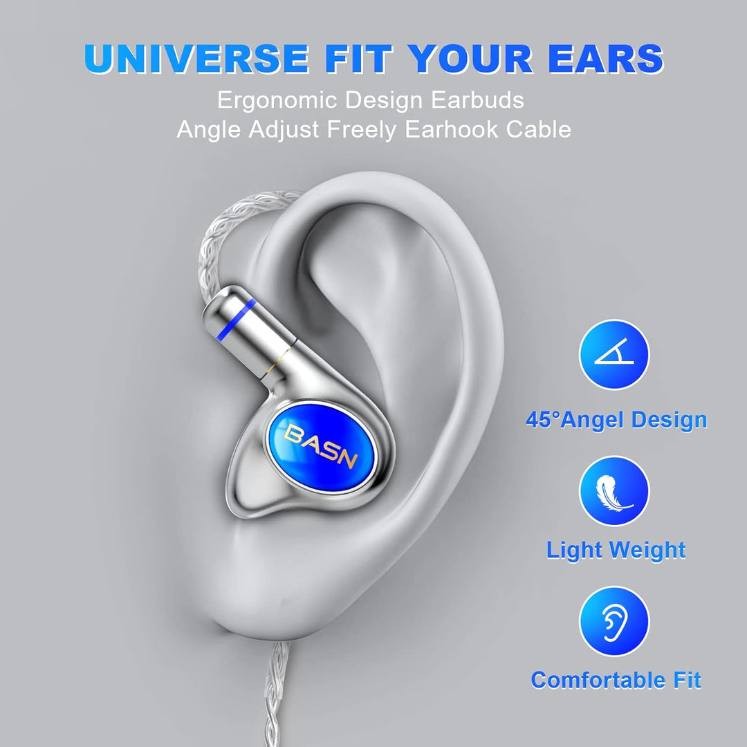 BASN Metalen PRO 4 Drivers Auriculares intraurales para músicos, au...