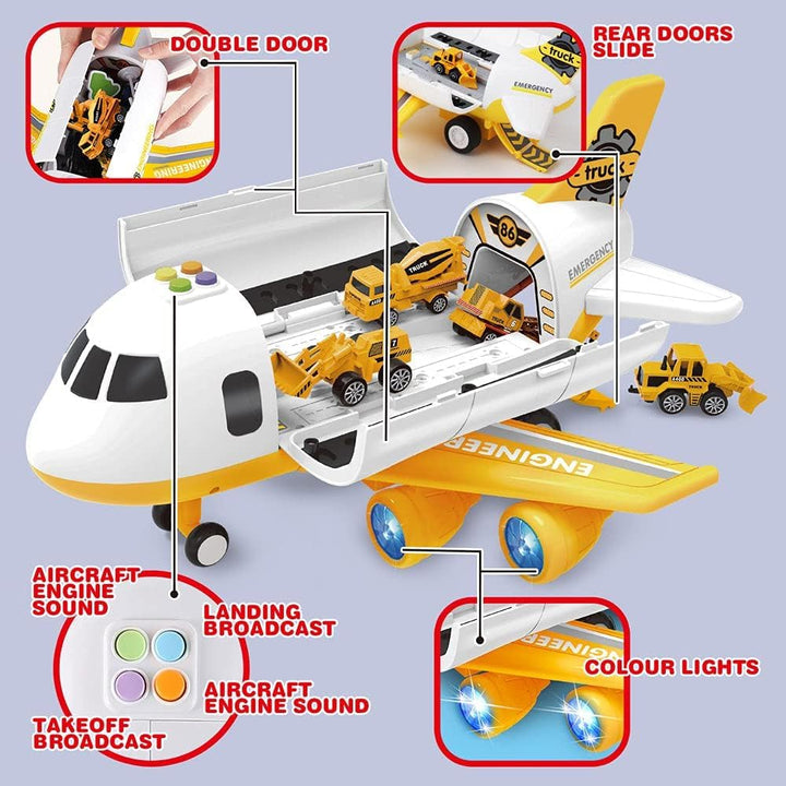 Dwi Dowellin Juego de juguetes de construcción de avión\/alfombra d...
