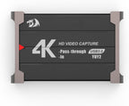 Redragon VC321 - Tarjeta de captura de video 4K, USB 3.0 1080p 60 fps captura de video, paso HDMI 4K, transmisión de latencia cero, compatible con Windows/Mac, captura de juegos para PS5, Xbox, NS