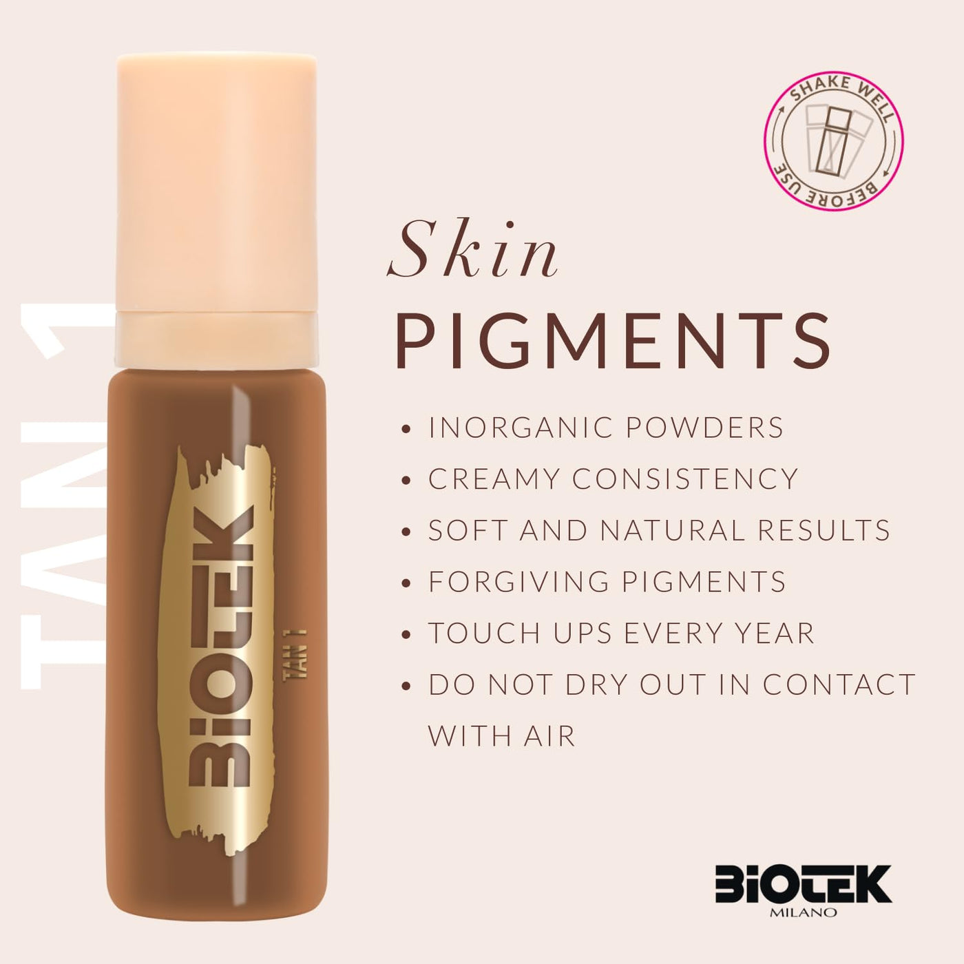 Pigmento para la piel para maquillaje permanente - Hecho en Italia...