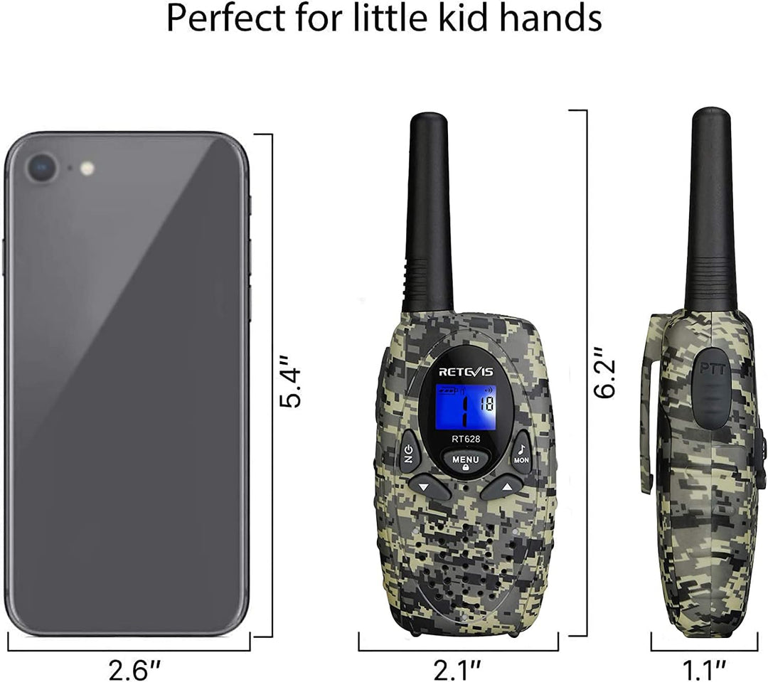 Retevis RT628 Walkie Talkies para niños, juguetes militares para ni...