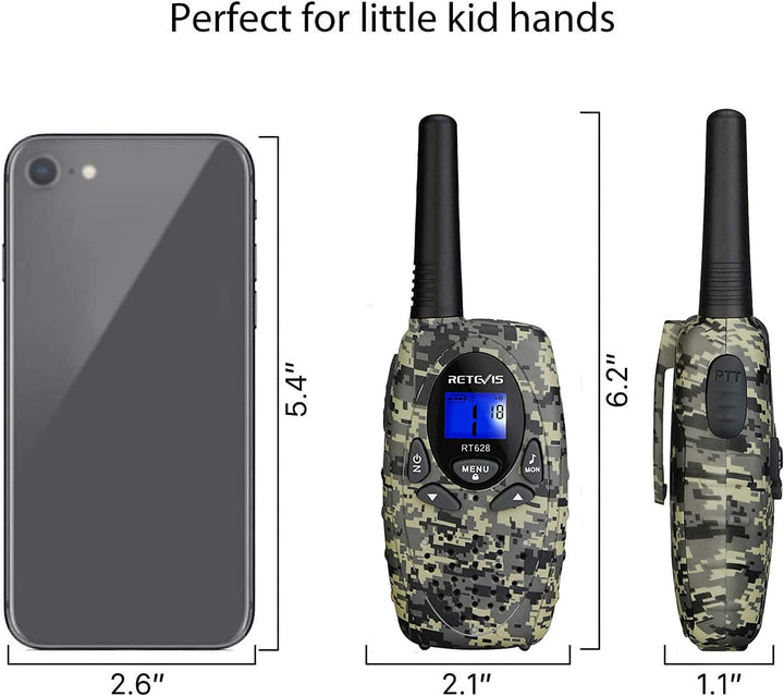 Retevis RT628 Walkie Talkies para niños, juguetes militares para ni...