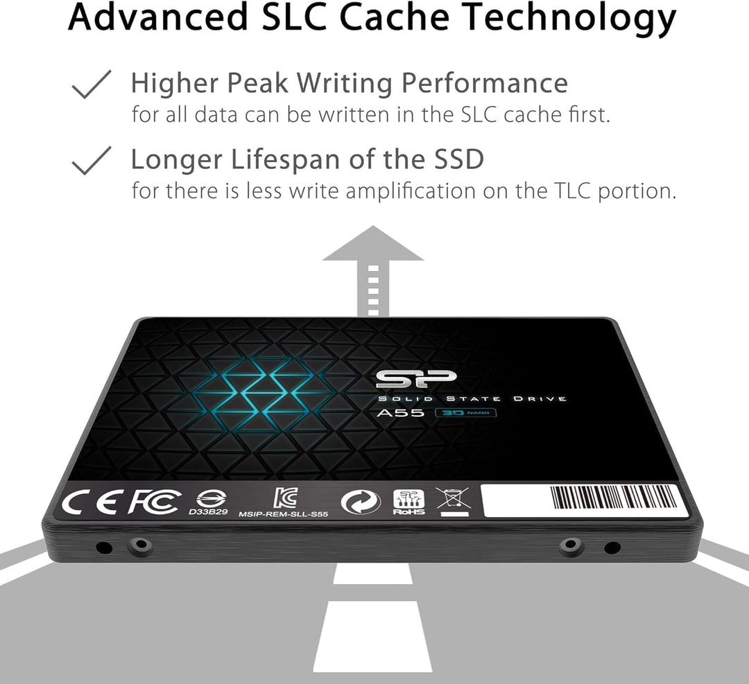 Silicon Power 1TB SSD 3D NAND A55 SLC Cache Performance Boost SATA...